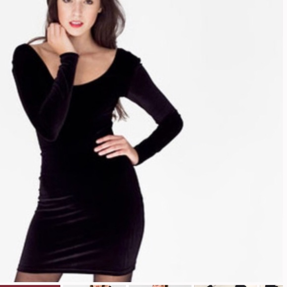 black velvet mini dress